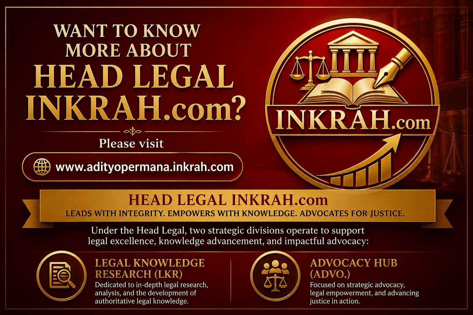 Adityo Permana, S.H., M.H. - Head Legal at INKRAH